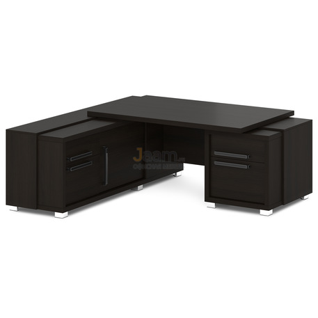 Кабинет руководителя Стол руководителя с греденцией и тумбой L-113пр/л