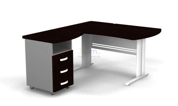 Мебель для персонала Угловое рабочее место на L-обр. каркасе левое B175/1