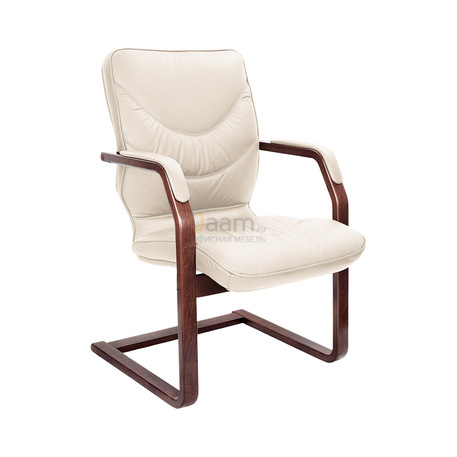 Кресло LEEDS WOOD C кожа+кож.зам.