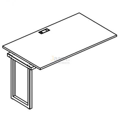 Мебель для персонала Секция стола рабочей станции на металлокаркасе QUATTRO Б4 025-1 БП