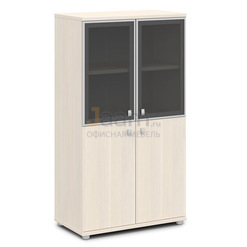 Мебель для персонала Шкаф стеклом в алюминиевом профиле V-666