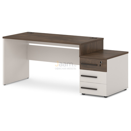 Мебель для персонала Стол с опорной тумбой правый T-25пр