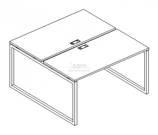 Мебель для персонала Рабочая станция на металлокаркасе QUATTRO Б4 173 БП