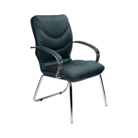 Кресло LEEDS CHROME D кожа+кож.зам.