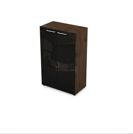 Кабинет руководителя Офисный шкаф средний со стеклом 4Ш.017.4